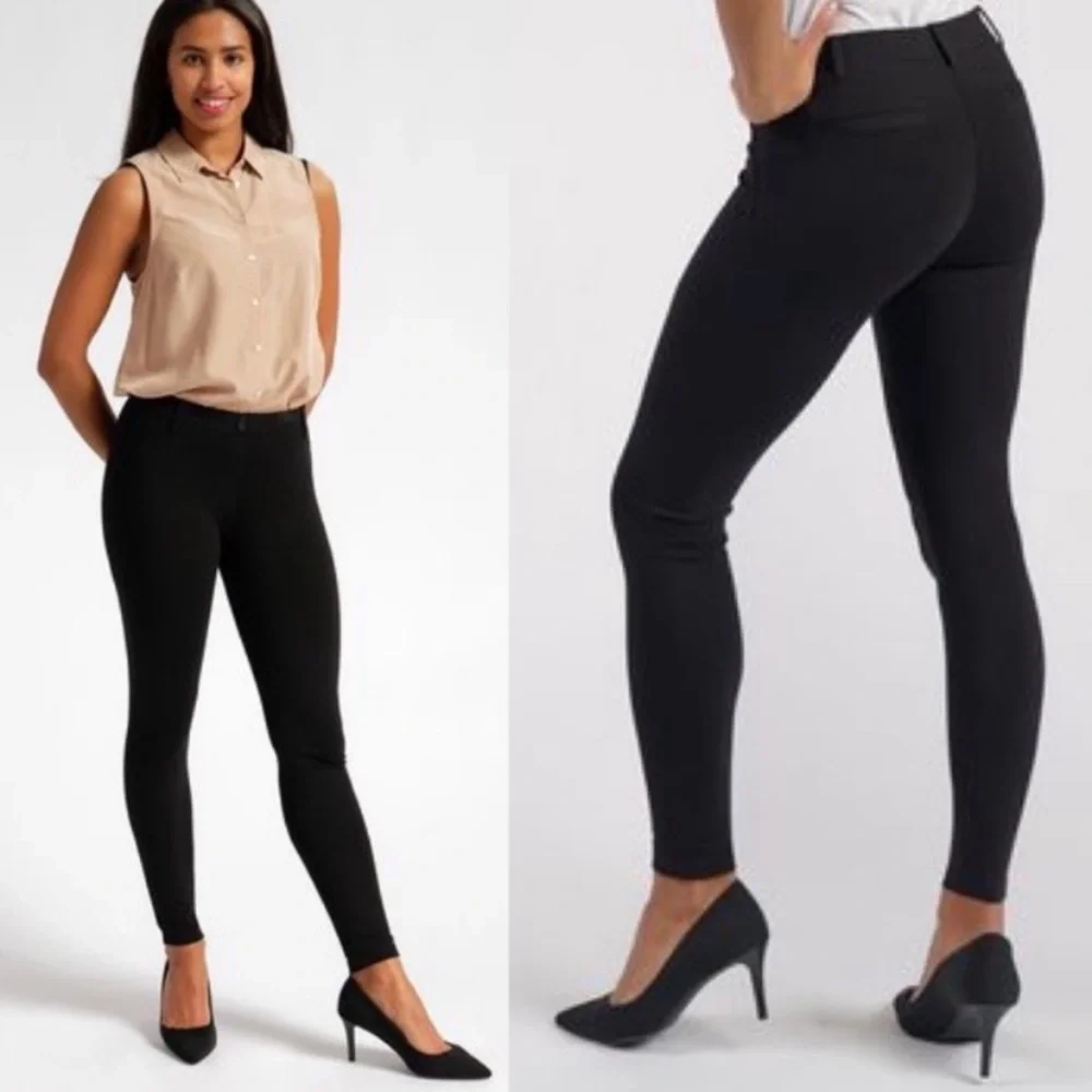 Betabrand Skinny Yoga Pant Dress Pant Black Large